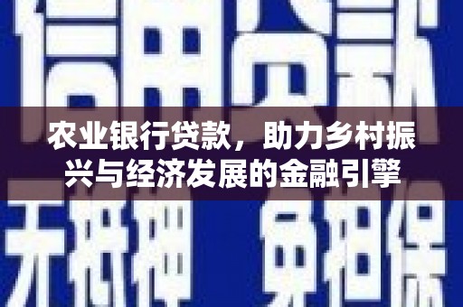 单县农业银行贷款，助力乡村振兴与经济发展的金融引擎