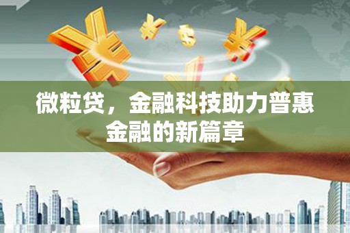 单县微粒贷，金融科技助力普惠金融的新篇章