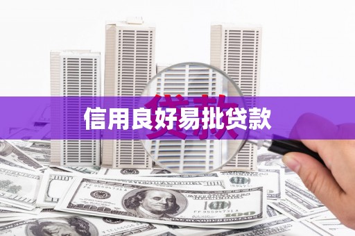单县信用良好易批贷款