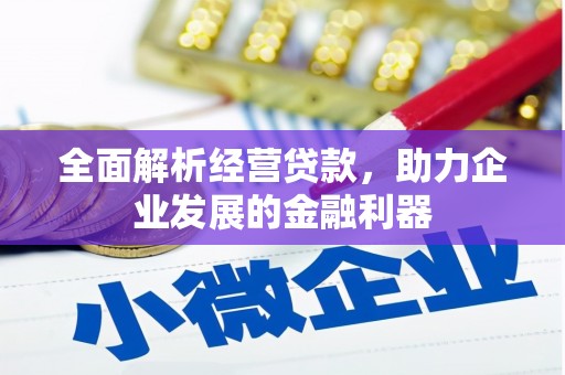 单县全面解析经营贷款，助力企业发展的金融利器