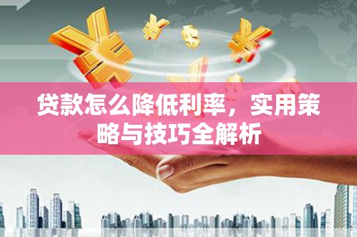 单县贷款怎么降低利率，实用策略与技巧全解析