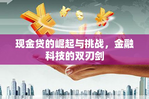 单县现金贷的崛起与挑战，金融科技的双刃剑