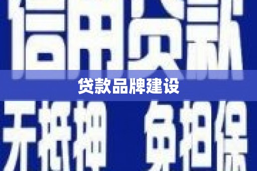 单县贷款品牌建设