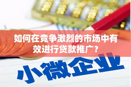单县如何在竞争激烈的市场中有效进行贷款推广？