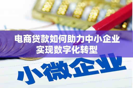 单县电商贷款如何助力中小企业实现数字化转型