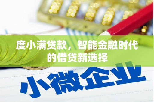 单县度小满贷款，智能金融时代的借贷新选择