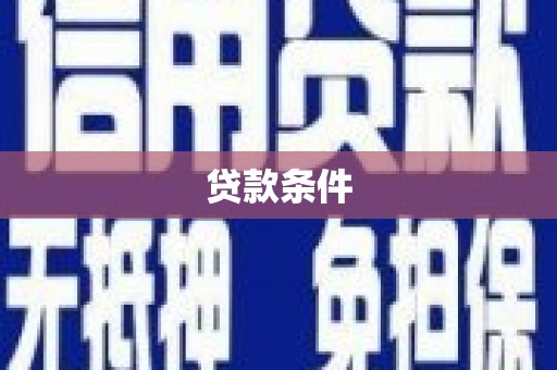 单县贷款条件