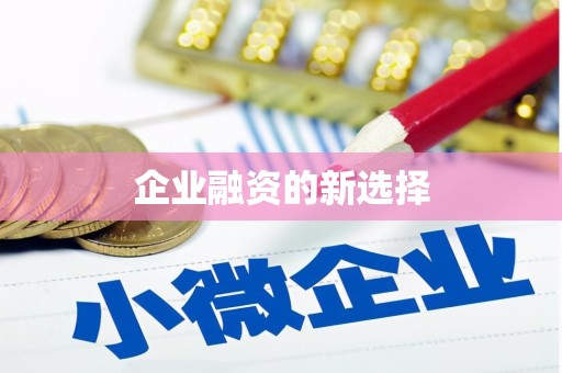 单县企业融资的新选择
