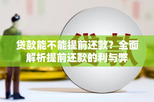 单县贷款能不能提前还款？全面解析提前还款的利与弊