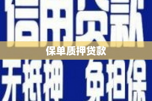 单县保单质押贷款