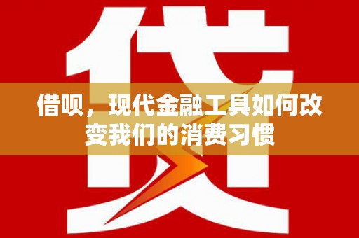 单县借呗，现代金融工具如何改变我们的消费习惯
