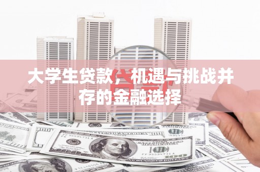单县大学生贷款，机遇与挑战并存的金融选择