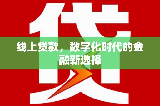 单县线上贷款，数字化时代的金融新选择