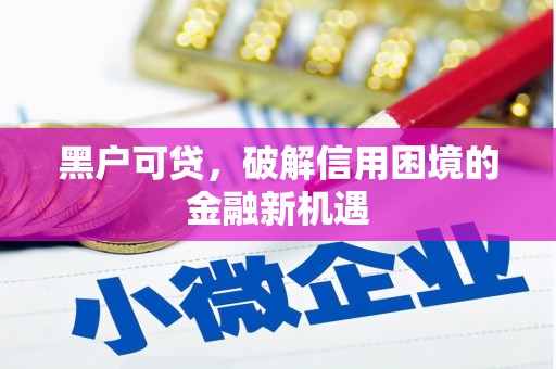 单县黑户可贷，破解信用困境的金融新机遇