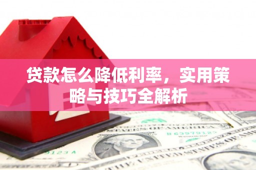 单县贷款怎么降低利率，实用策略与技巧全解析