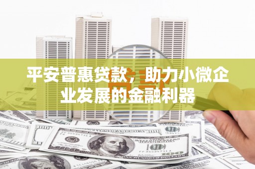 单县平安普惠贷款，助力小微企业发展的金融利器