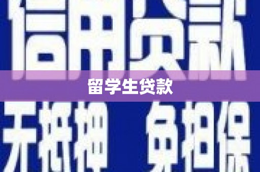 单县留学生贷款