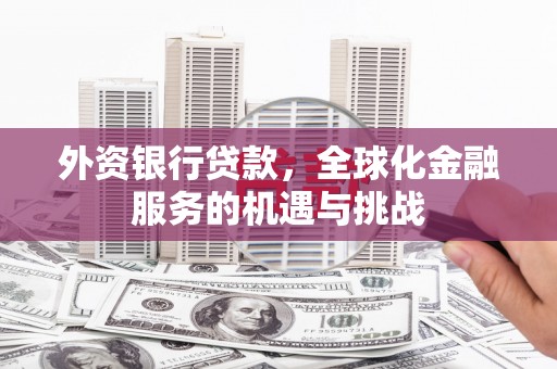 单县外资银行贷款，全球化金融服务的机遇与挑战