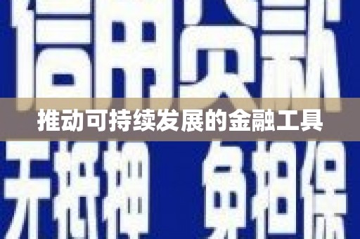 单县推动可持续发展的金融工具
