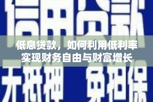 单县低息贷款，如何利用低利率实现财务自由与财富增长