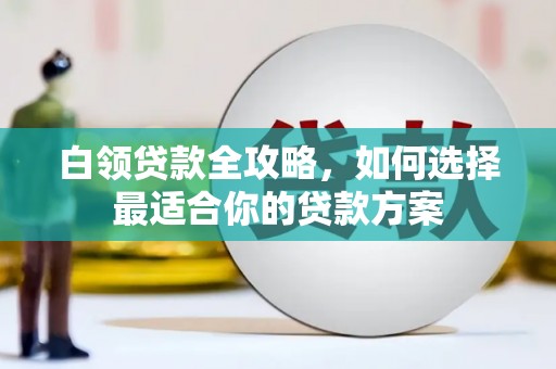 单县白领贷款全攻略，如何选择最适合你的贷款方案